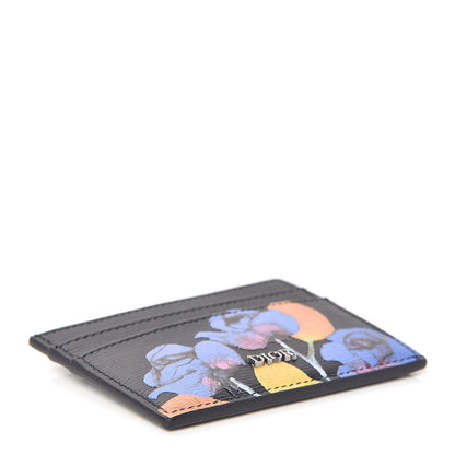 Christian Dior Calfskin Embossed Print Dior Alex Foxton Card Holder Black 4 of 6