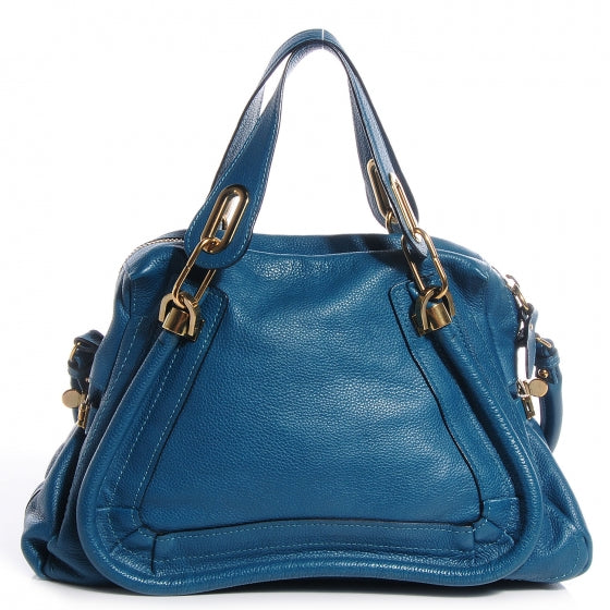 Calfskin Medium Military Paraty Peacock Blue