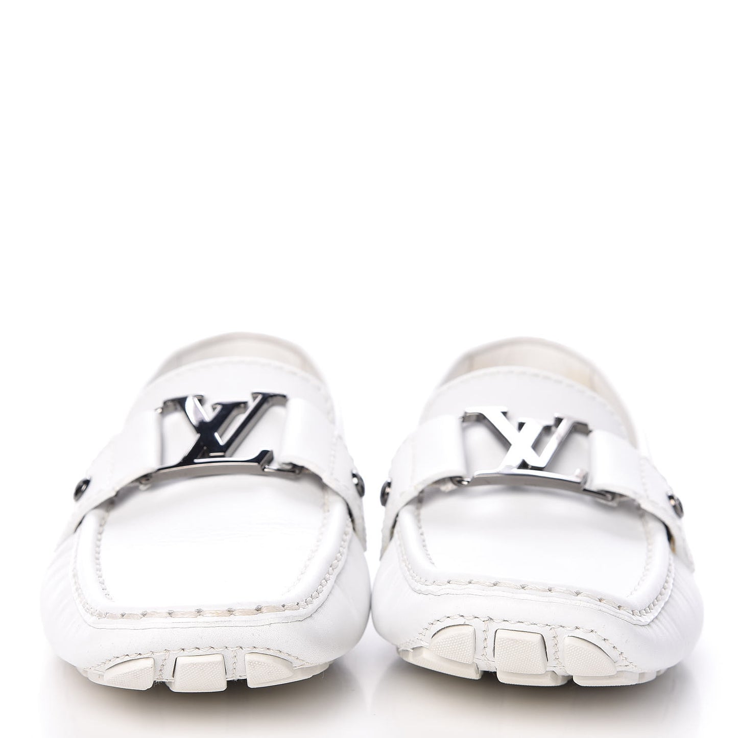 Calfskin Mens Monte Carlo Moccasin Loafers 6 White