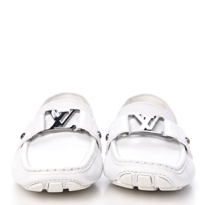 Louis Vuitton Calfskin Mens Monte Carlo Moccasin Loafers 6 White 2 of 10