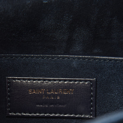 Saint Laurent Calfskin Medium Bellechasse Satchel Navy 6 of 14