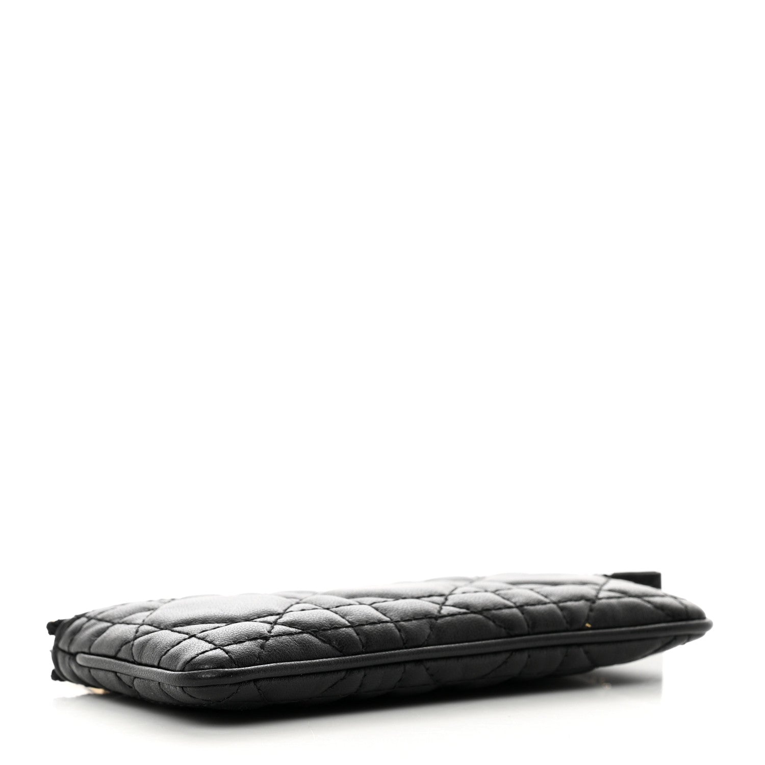 Christian Dior Lambskin Cannage Lady Dior Zipped Key Case Black 4 of 6