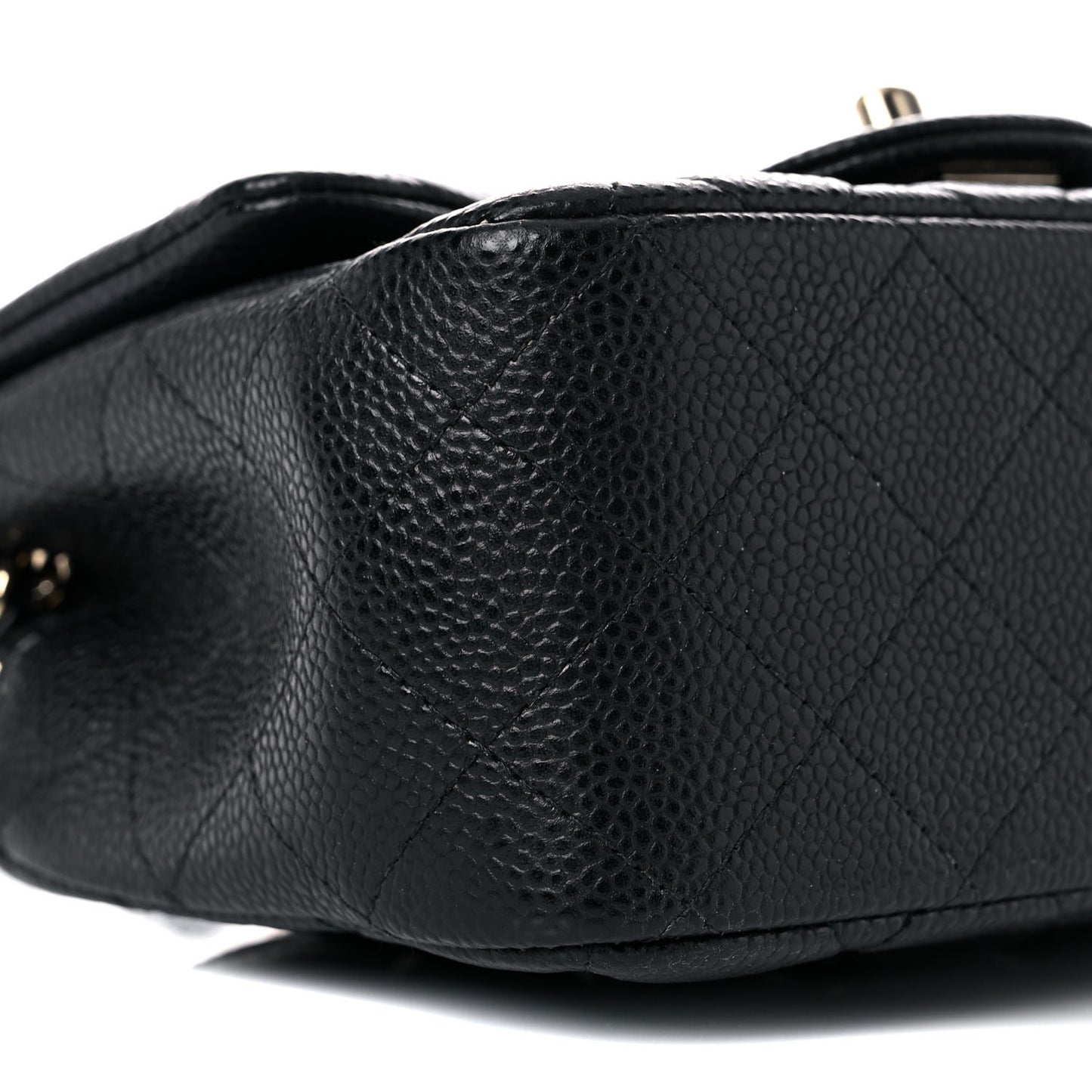 Caviar Quilted Mini Square Flap Black