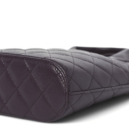 Chanel Caviar Quilted Top Handle Clutch With Chain Dark Brown 10 of 11