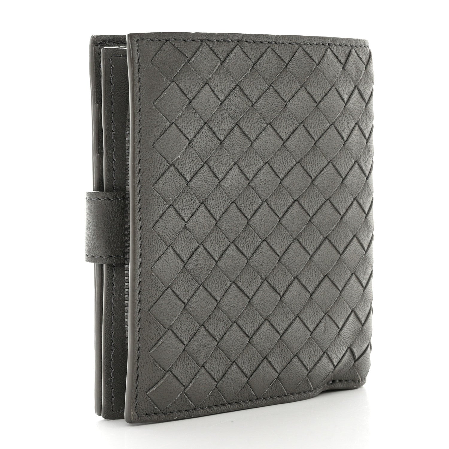 Bottega Veneta Nappa Intrecciato Mini Wallet Grey 3 of 12