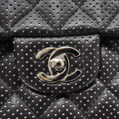 Chanel Lambskin Perforated East West Flap Black 8 of 11