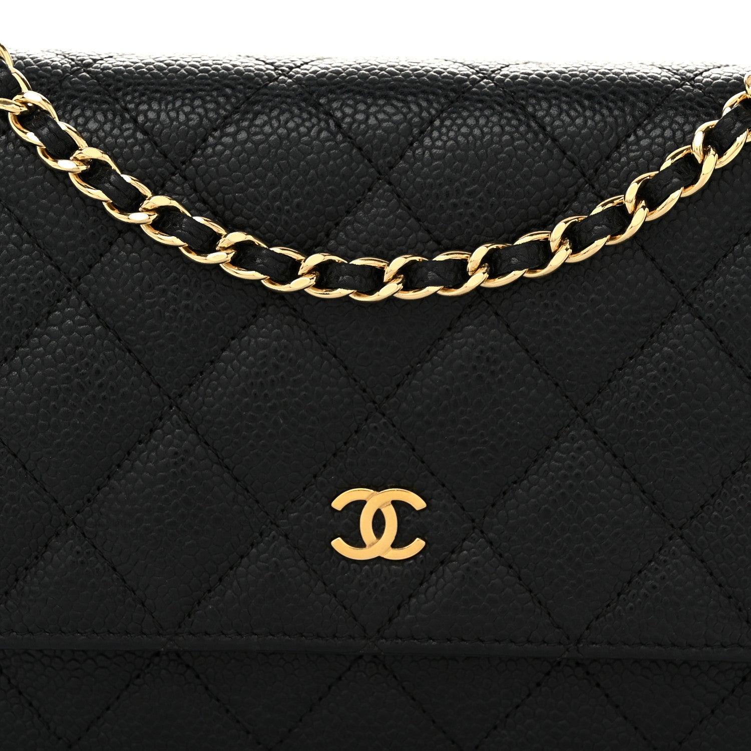 Chanel Caviar Quilted Wallet on Chain WOC Black 9 of 12