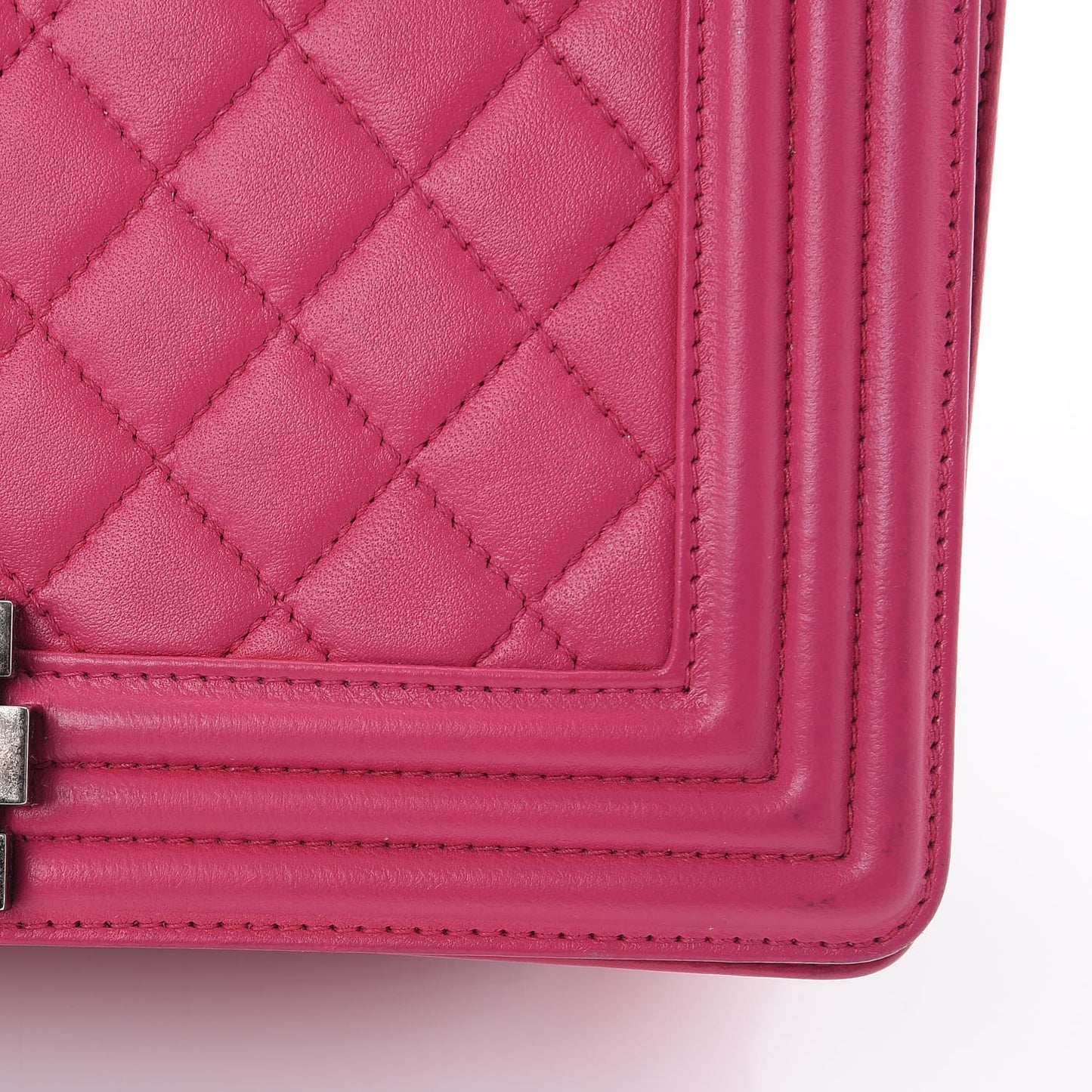 Lambskin Quilted Medium Boy Flap Pink