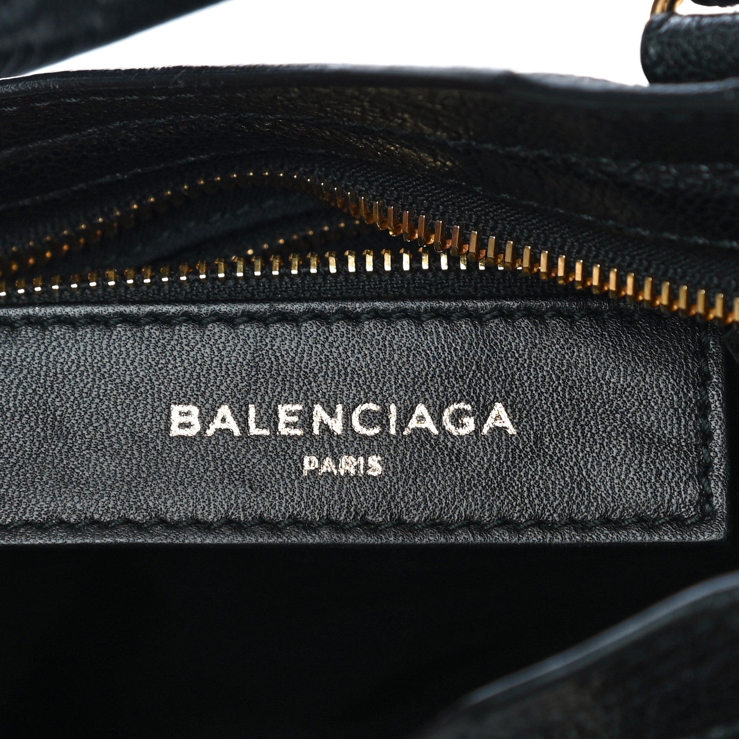 Balenciaga Chevre Gold Metallic Edge Hardware Mini City Black 6 of 11