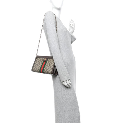 Gucci GG Supreme Monogram Web Small Ophidia Chain Shoulder Bag Brown 2 of 13