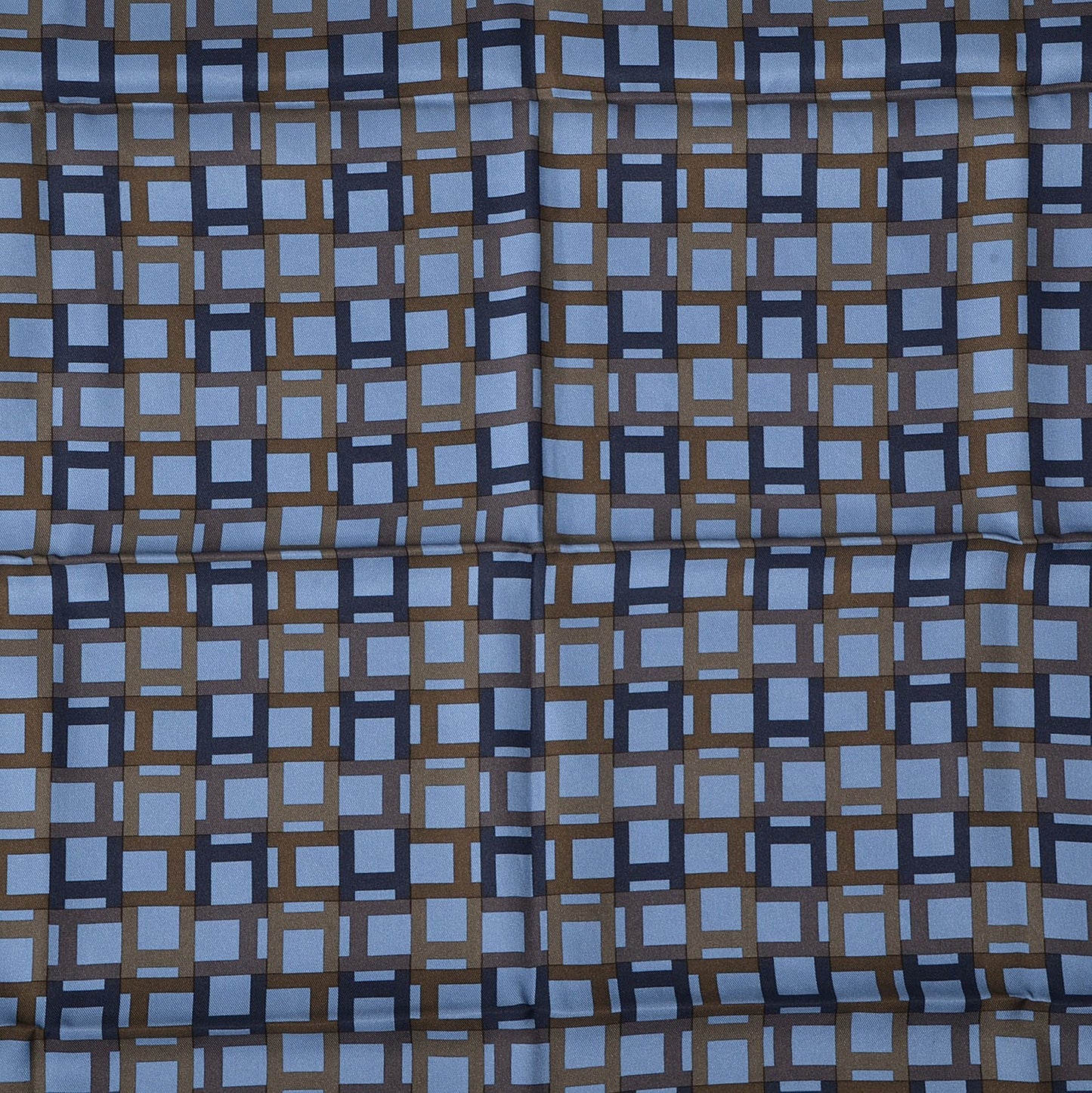 Silk Modulation Scarf 70 Azur Bronze Ardoise