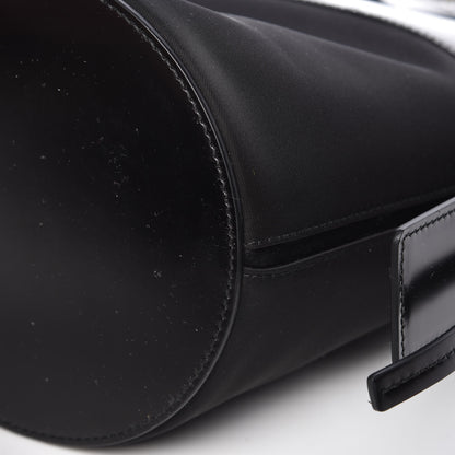Prada Calfskin Tessuto Nylon Ouverture Bucket Bag Black 10 of 10
