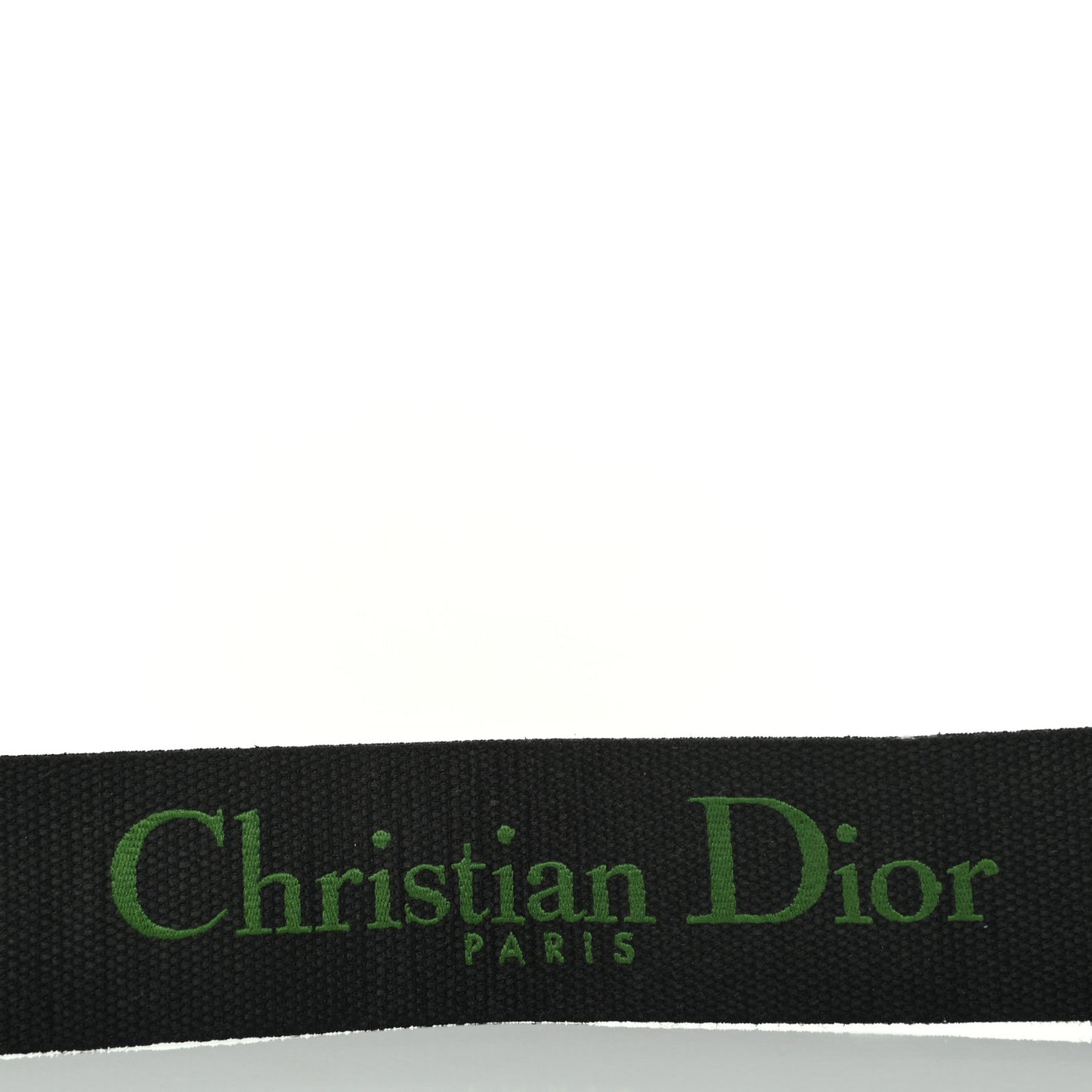 Canvas Embroidered Shoulder Strap Green