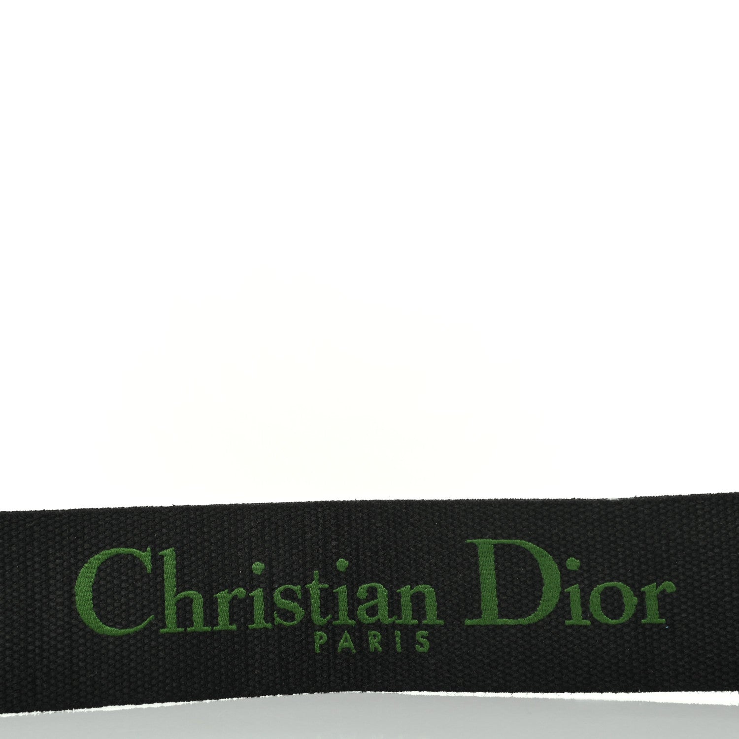 Christian Dior Canvas Embroidered Shoulder Strap Green 3 of 4