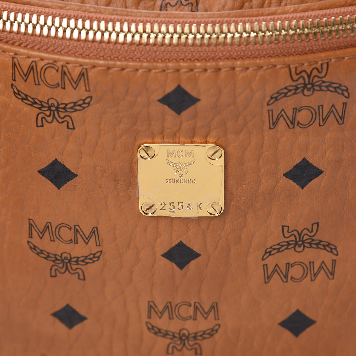 MCM Visetos Stark Belt Bag Cognac 10 of 10