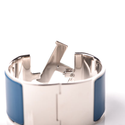 Hermes Enamel Clic Clac H Bracelet Extra Wide PM Bleu Profond 4 of 5