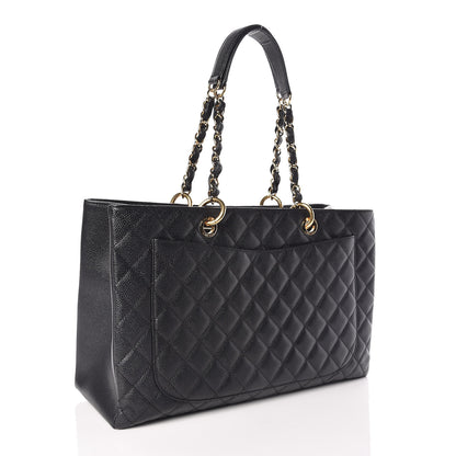 Chanel Caviar Quilted XL Grand Shopping Tote GST Black 3 of 9