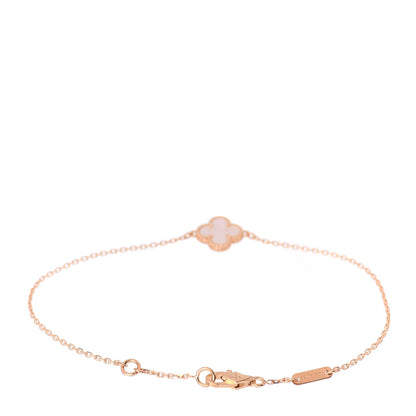 Van Cleef & Arpels 18K Yellow Gold Mother of Pearl Sweet Alhambra Bracelet 3 of 5