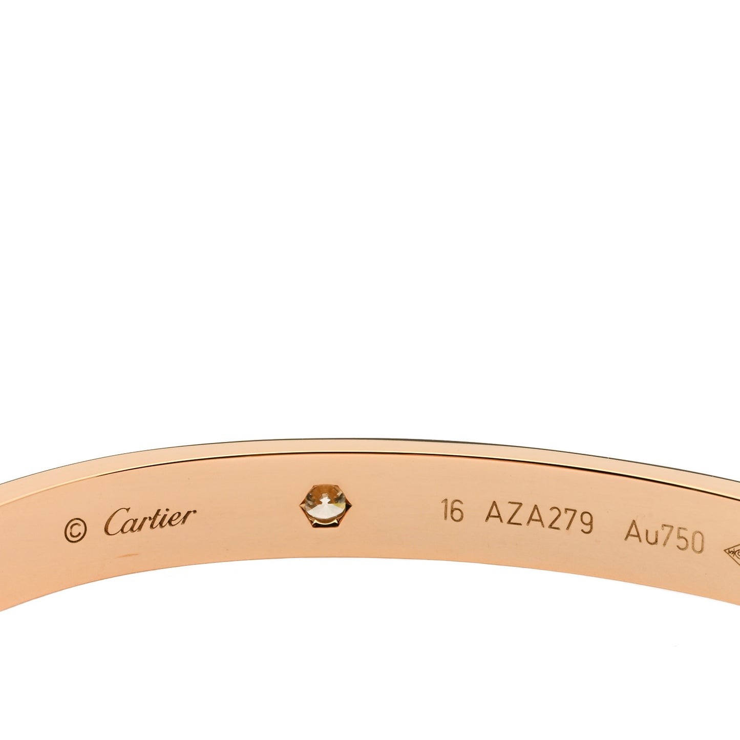 18K Pink Gold 4 Diamond LOVE Bracelet 16