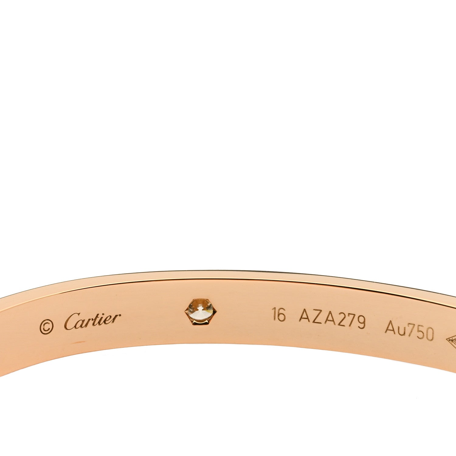 Cartier 18K Pink Gold 4 Diamond LOVE Bracelet 16 3 of 3