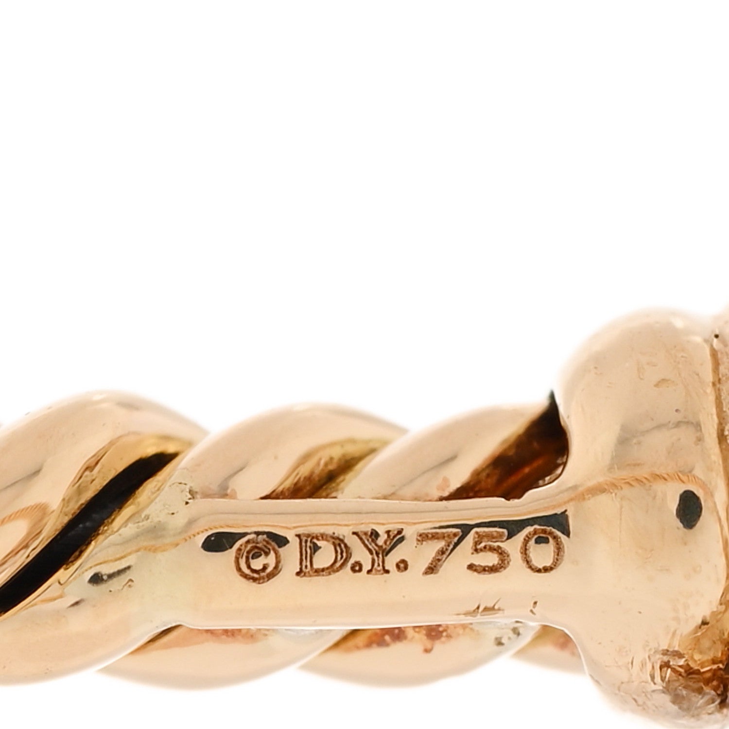 David Yurman 18K Yellow Gold Diamond Solari Bypass Ring 57 8 4 of 5