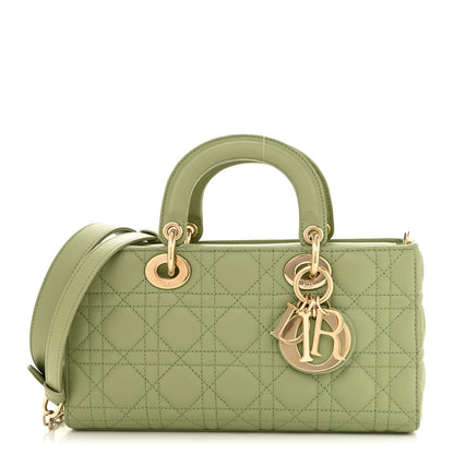 Christian Dior Lambskin Cannage Medium Lady D-Joy Pastel Peyote Green 1 of 12