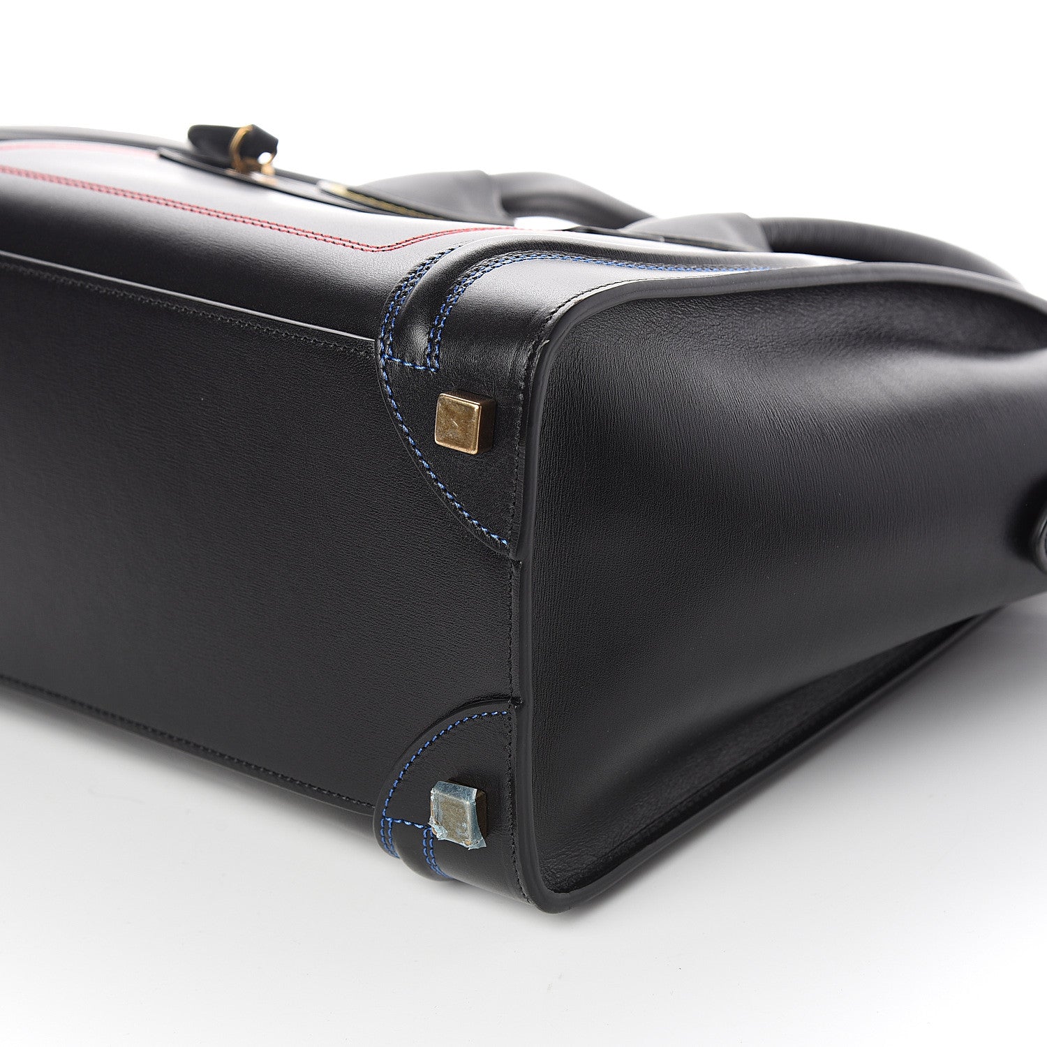 Celine Smooth Calfskin Multicolor Double Stitching Micro Luggage Black 11 of 13