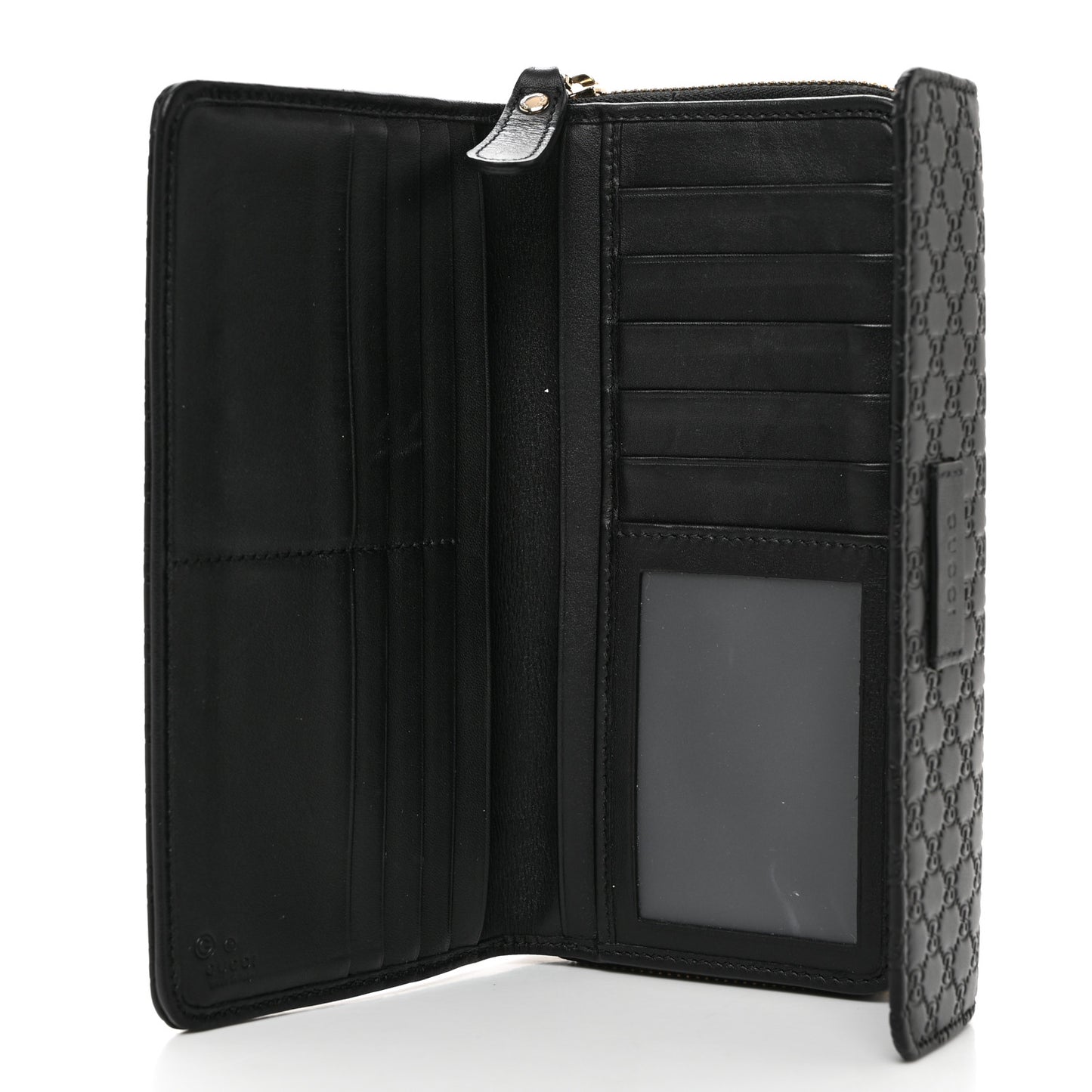 Soft Microguccissima Continental Zip Wallet Black