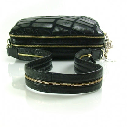 Chanel Leather Jersey Scales Camera Case Black 4 of 10