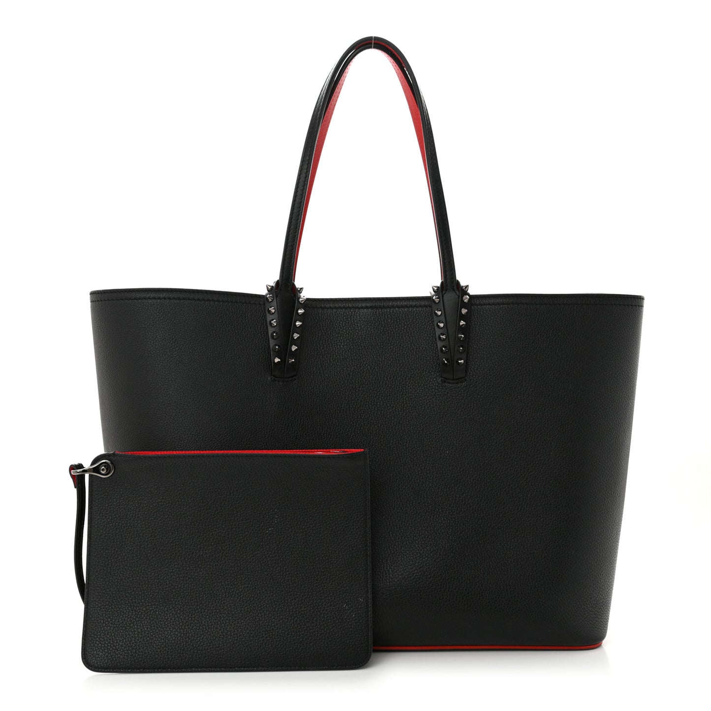 Calfskin Spikes East West Cabata Tote Black