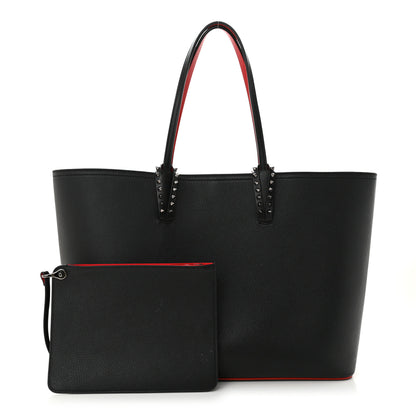 Christian Louboutin Calfskin Spikes East West Cabata Tote Black 3 of 12