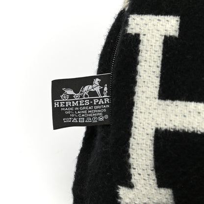 Hermes Wool Cashmere Avalon III Pillow PM Ecru Black 3 of 3
