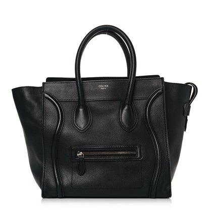 Celine Drummed Calfskin Mini Luggage Black 1 of 13