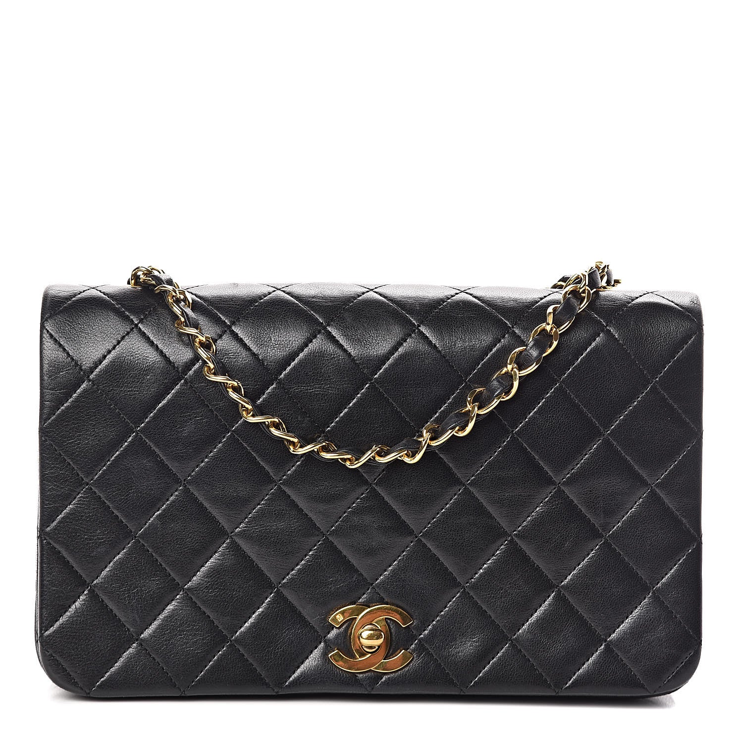 Chanel Lambskin Quilted Small Single Flap Black 1 of 11