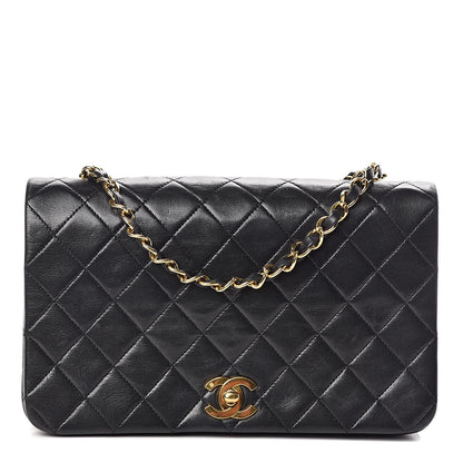 Chanel Lambskin Quilted Small Single Flap Black 1 of 11