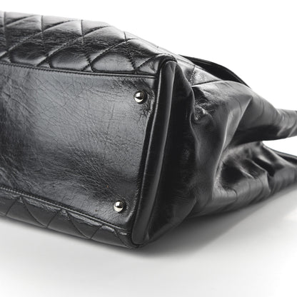 Chanel Glazed Calfskin Quilted Large CC Delivery Tote Black 7 of 12