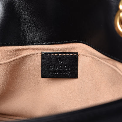 Gucci Calfskin Matelasse Mini GG Marmont Shoulder Bag Black 8 of 9