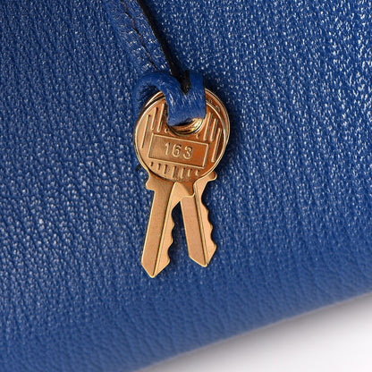 Hermes Chevre Mysore Bi-Color Horseshoe Birkin 30 Bleu Sapphire Paon 34 of 37