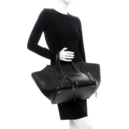 Celine Shiny Goatskin Medium Phantom Luggage Black 2 of 11