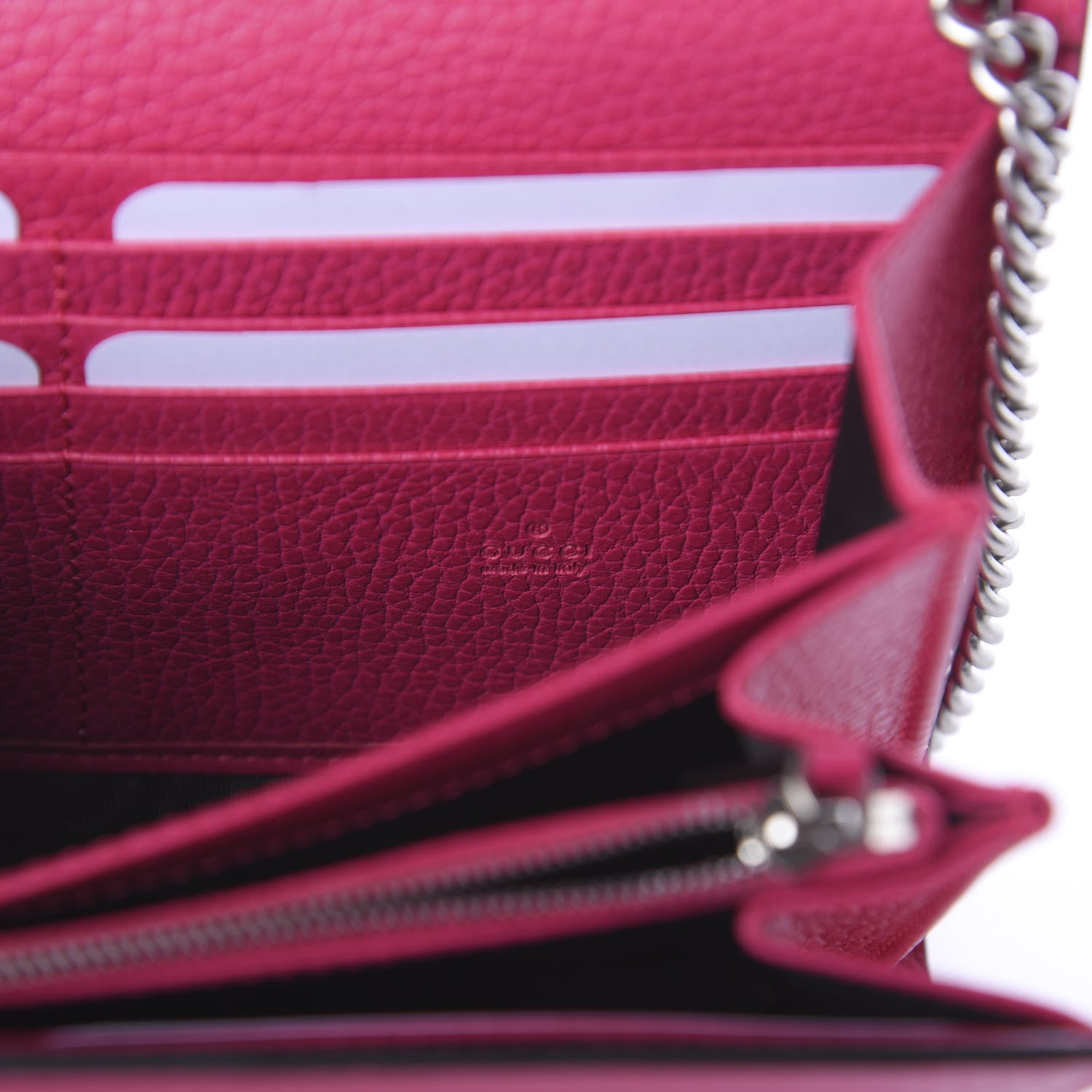 Gucci Dollar Calfskin Crystal Mini Dionysus Chain Wallet Box Pink 6 of 8