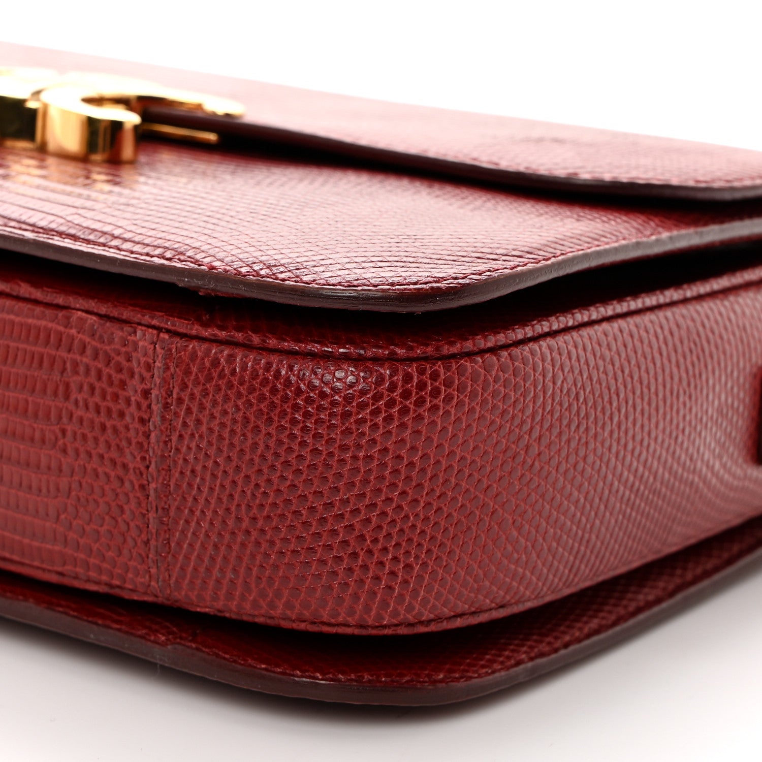 Celine Lizard Medium Triomphe Light Burgundy 11 of 12