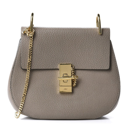 Chloe Grained Lambskin Drew Shoulder Bag Motty Grey 1 of 10