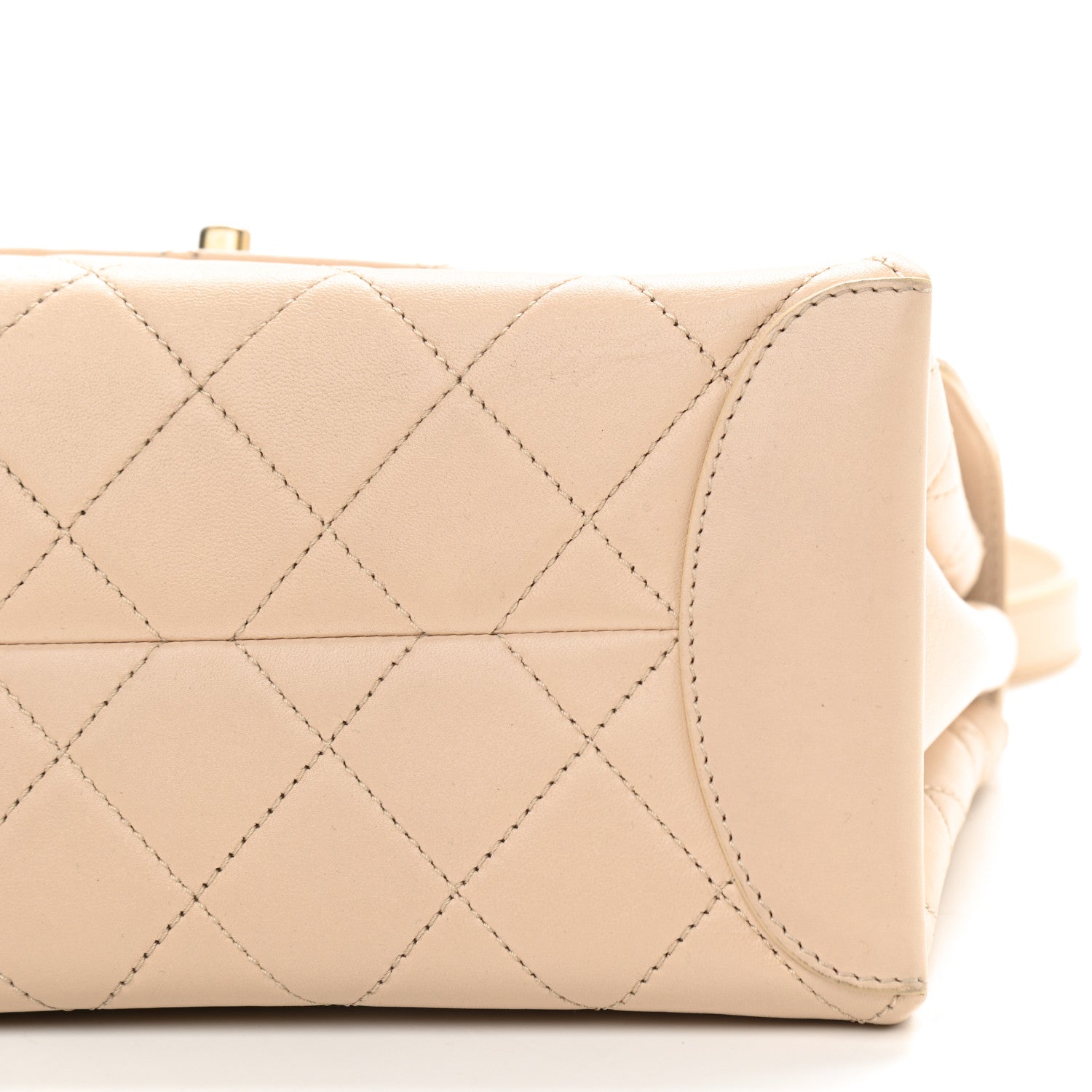 Chanel Lambskin Quilted Large Trendy Spirit Top Handle Bag Beige 7 of 10