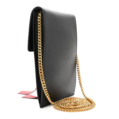 Valentino Garavani Calfskin VRing Phone Pouch Black 3 of 9