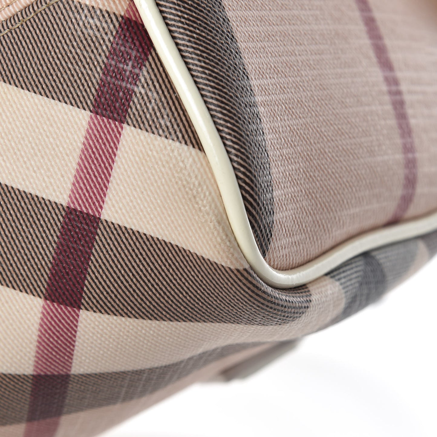 Supernova Check Patent Mini Chester Bowling Bag White