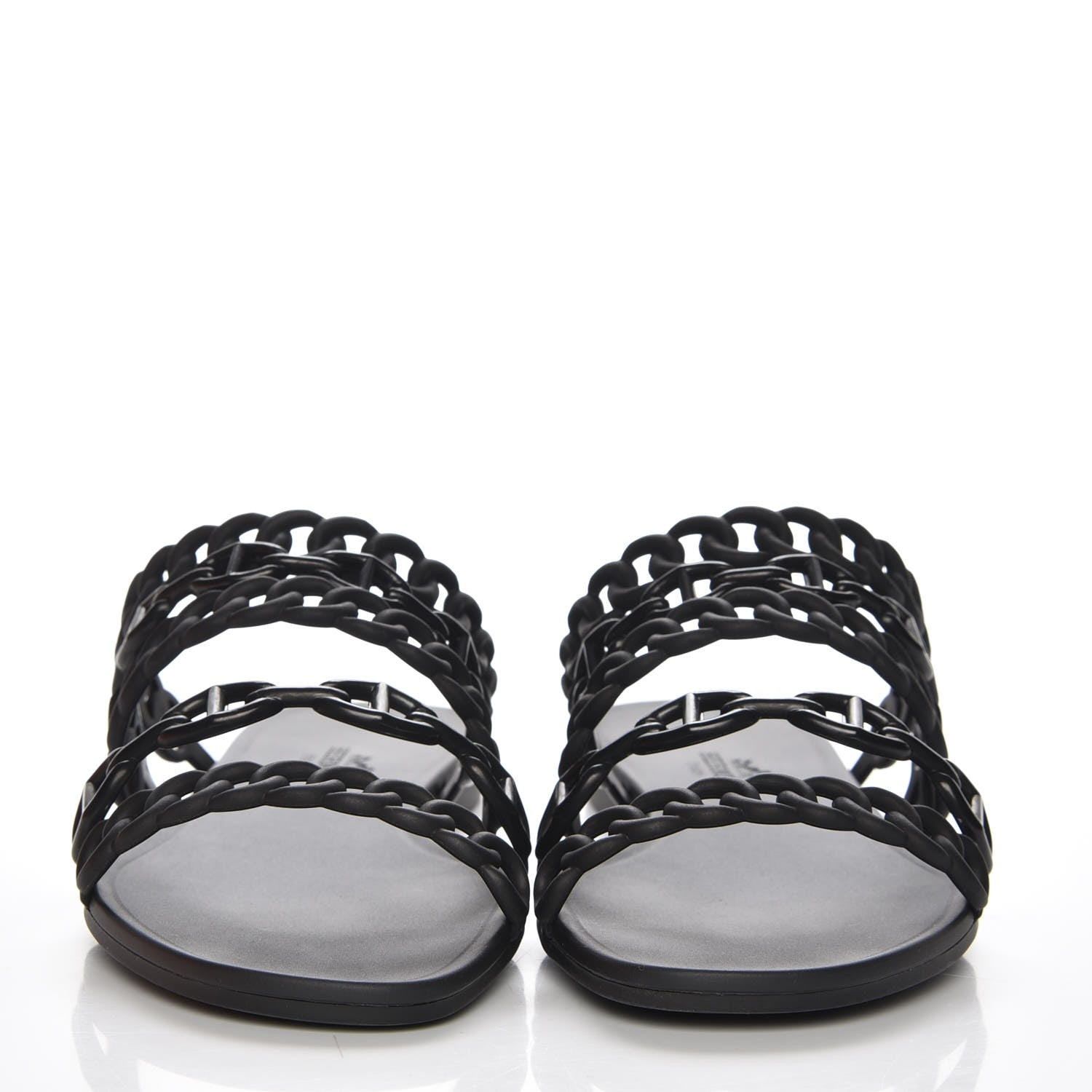 Hermes Chaine d'Ancre Nude Sandals 37 Black 2 of 8