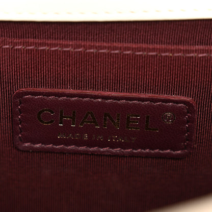 Chanel Caviar Suede Calfskin Chevron Medium Boy Flap White 6 of 12