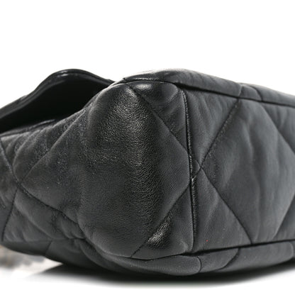 Chanel Goatskin Quilted Large Chanel 19 Flap Black 9 of 10