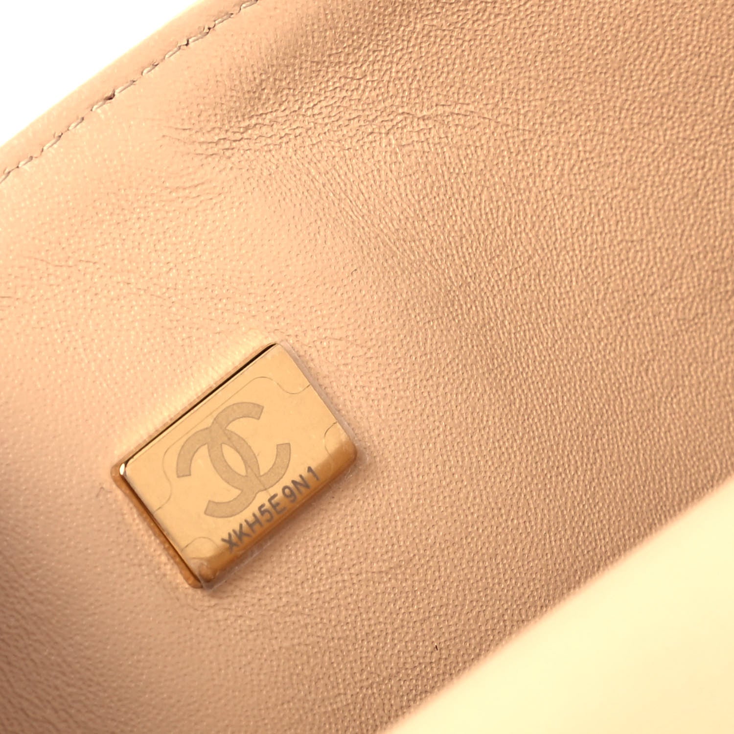 Chanel Caviar Quilted Medium Double Flap Beige 7 of 9