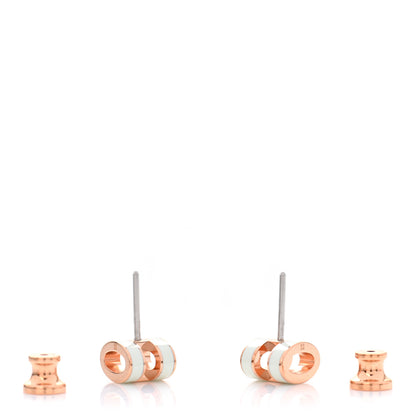 Hermes Rose Gold Lacquered Mini Pop H Earrings Vert Fizz 3 of 6